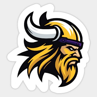 Viking Warrior Football Mascot Shirt - Unleash Your Team Spirit Sticker